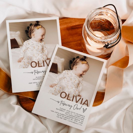 Einladung zum ersten Geburtstag Foto