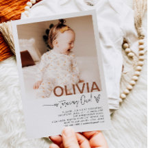 Einladung zum ersten Geburtstag Foto