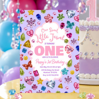Einladung zum ersten Geburtstag für Mädchen Little