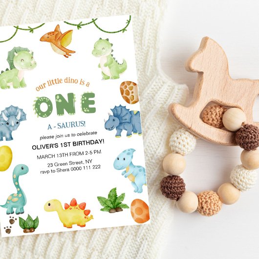 Einladung zum ersten Geburtstag in Saurus