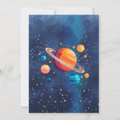 Einladung zum ersten Geburtstag mit dem Weltraumpl (Rückseite)