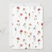 Einladung zum ersten Geburtstag mit Wildblumen-Fot (Rückseite)