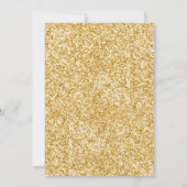 Einladung zum ersten Geburtstag Princess Gold Pink (Rückseite)