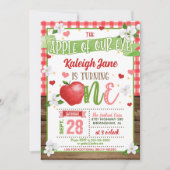 Einladung zum ersten Geburtstag von Apple - Apfel (Vorderseite)