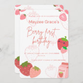 Einladung zum ersten Geburtstag von Berry (Vorne/Hinten)