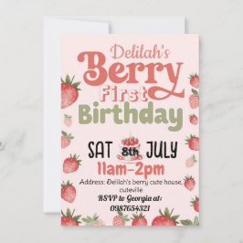 Einladung zum ersten Geburtstag von Berry