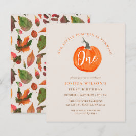 Einladung zum ersten Geburtstag von Budget Kürbis