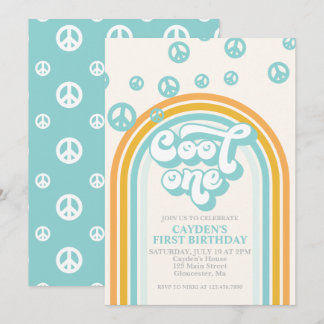 Einladung zum ersten Geburtstag von cool einem Ret