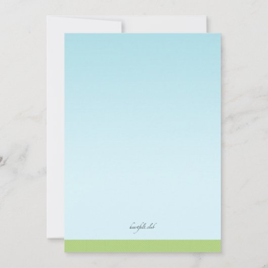 Einladung zum ersten Geburtstag von Giraffe (Rückseite)