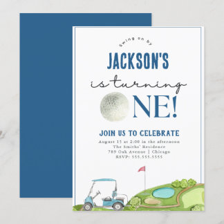 Einladung zum ersten Geburtstag von Golf Boy