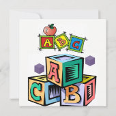 Einladung zum ersten Geburtstag von Kindern (Rückseite)