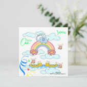 Einladung zum ersten Geburtstag von Kindern (Stehend Vorderseite)