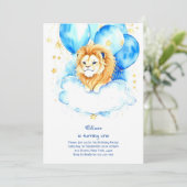 Einladung zum ersten Geburtstag von Lion (Stehend Vorderseite)
