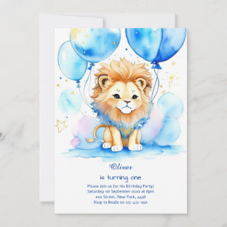 Einladung zum ersten Geburtstag von Lion
