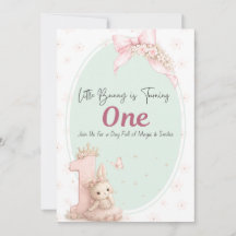 Einladung zum ersten Geburtstag von Little Bunny