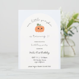 Einladung zum ersten Geburtstag von Little Pumpkin