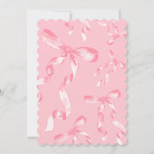 Einladung zum ersten Geburtstag von Pink Bow, eine (Rückseite)