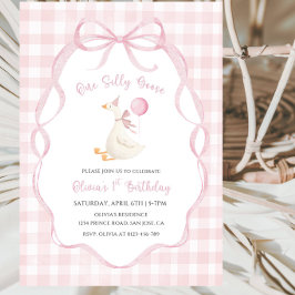 Einladung zum ersten Geburtstag von Pink Goose für