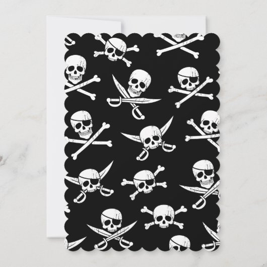 Einladung zum ersten Geburtstag von Pirate (Rückseite)