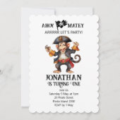 Einladung zum ersten Geburtstag von Pirate (Vorderseite)