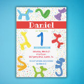 Einladung zum ersten Geburtstag von Tieren