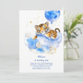 Einladung zum ersten Geburtstag von Tiger (Stehend Vorderseite)