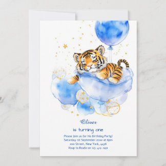 Einladung zum ersten Geburtstag von Tiger