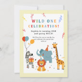 Einladung zum ersten Geburtstag - Wild One (Vorderseite)