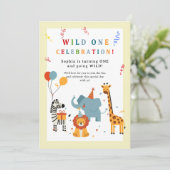 Einladung zum ersten Geburtstag - Wild One (Stehend Vorderseite)