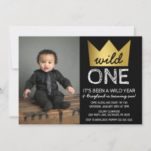 Einladung zum ersten Geburtstag: Wild One Foto
