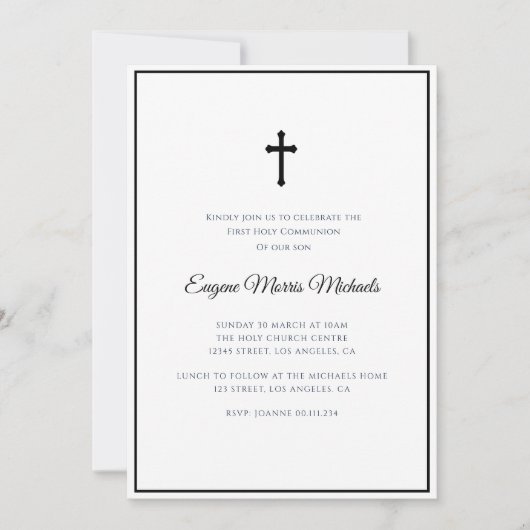 Einladung zum ersten Kommunizieren eines einfachen (Vorderseite)