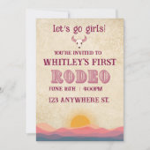 Einladung zum ersten Rodeo-Geburtstag (Vorderseite)