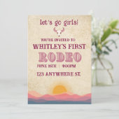 Einladung zum ersten Rodeo-Geburtstag (Stehend Vorderseite)