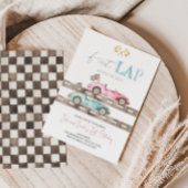 Einladung zum ersten Start Race Car Twins Geburtst