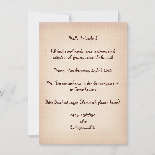 Einladung zum Essen (mit Namen) (Rückseite)