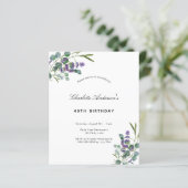 Einladung zum Eukalyptus lavento zum Geburtstag de (Stehend Vorderseite)