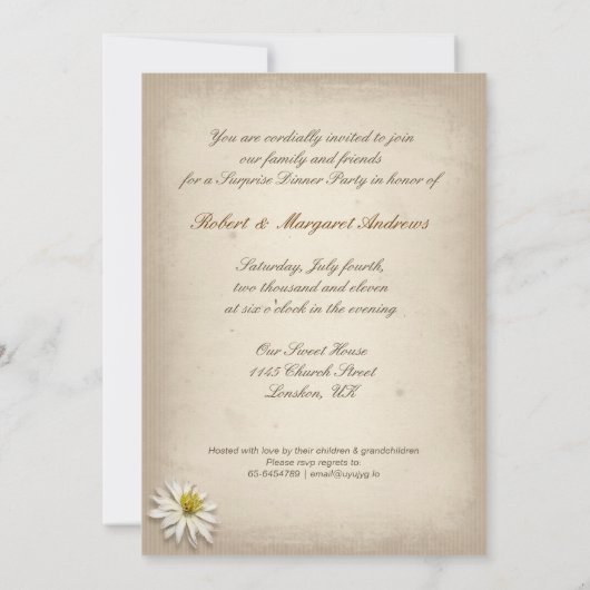 Einladung zum extravaganten Hochzeitstag (Rückseite)