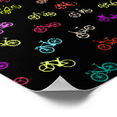 Einladung zum Fahrradmuster Poster (Ecke)