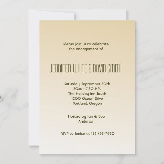 Einladung zum Fall Theme Engagement Party (Rückseite)