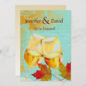 Einladung zum Fall Theme Engagement Party (Vorne/Hinten)