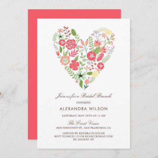 Einladung zum farbenfrohen Blumenkohl Bridal Brunc (Vorne/Hinten)