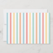 Einladung zum farbenfrohen Regenbogen-Baby-Brunch (Rückseite)