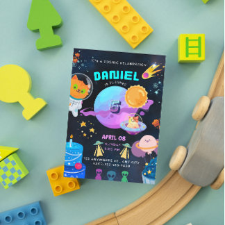 Einladung zum farbenfrohen Schwarzen Weltraum