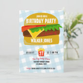 Einladung zum Fast Food Geburtstag (Stehend Vorderseite)