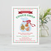 Einladung zum Feiertag-Cookie-Swap (Stehend Vorderseite)
