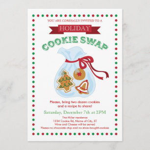 Einladung zum Feiertag-Cookie-Swap