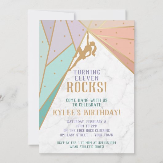 Einladung zum Felsenklettern (Vorderseite)