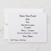 Einladung zum Festessen - Wählen Sie Ihre Papiervo (Rückseite)