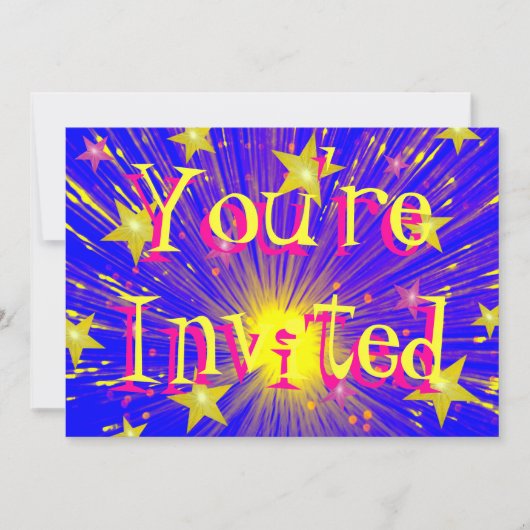 Einladung zum Feuerwerk "You re Invited" (Vorderseite)