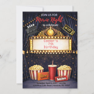Einladung zum Filmabend-Geburtstag 